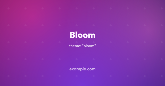 bloom theme