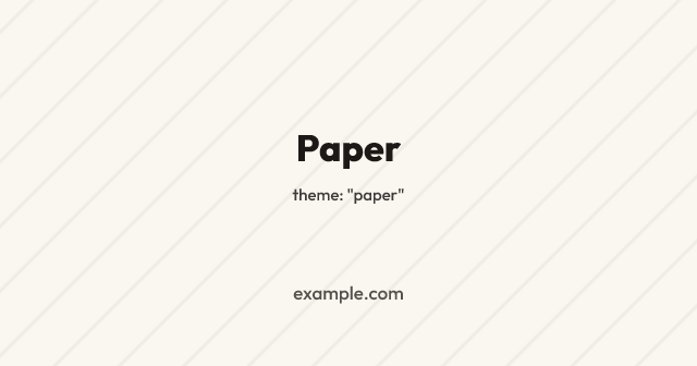 paper theme