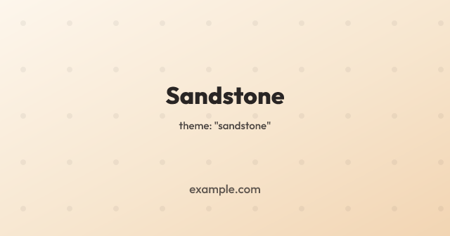 sandstone theme