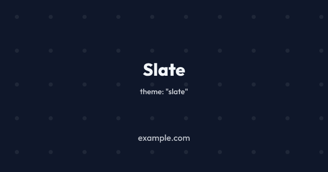 slate theme